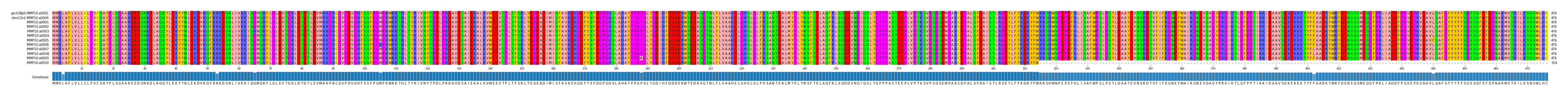 Multiple Alignments (by translate haplotype frequency)