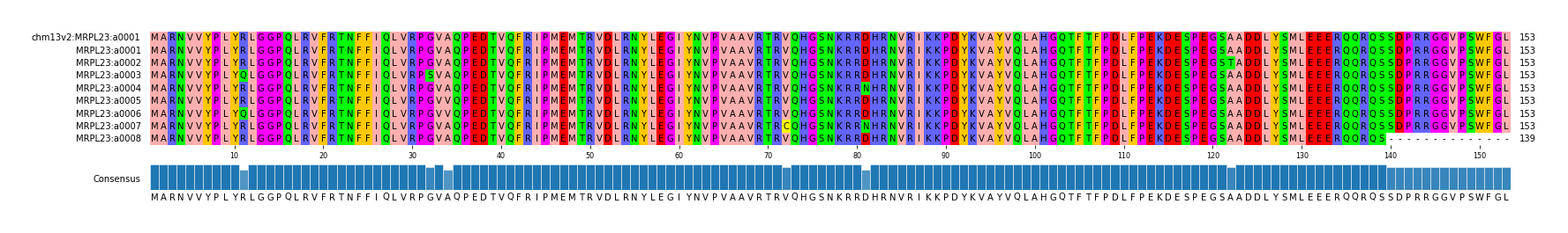 Multiple Alignments (by translate haplotype frequency)