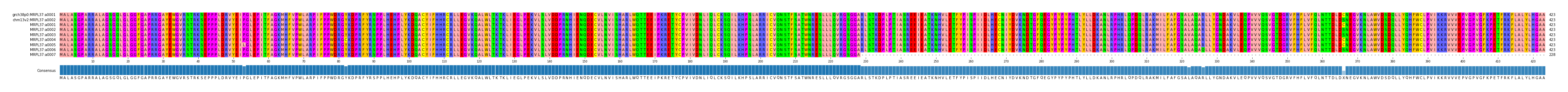 Multiple Alignments (by translate haplotype frequency)