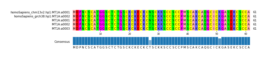 Multiple Alignments (by translate haplotype frequency)