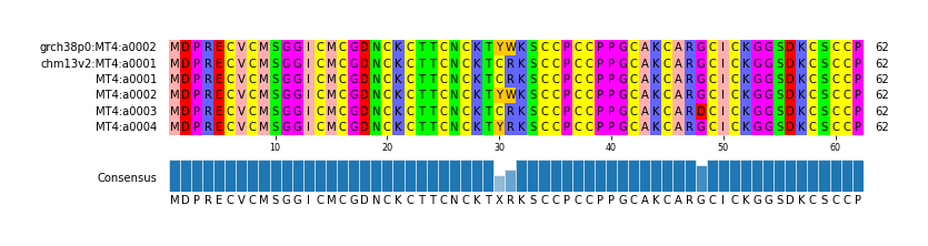 Multiple Alignments (by translate haplotype frequency)