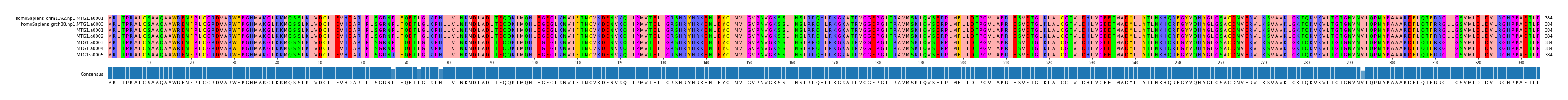 Multiple Alignments (by translate haplotype frequency)