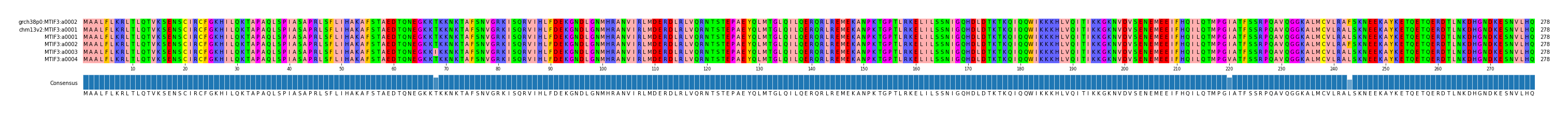 Multiple Alignments (by translate haplotype frequency)