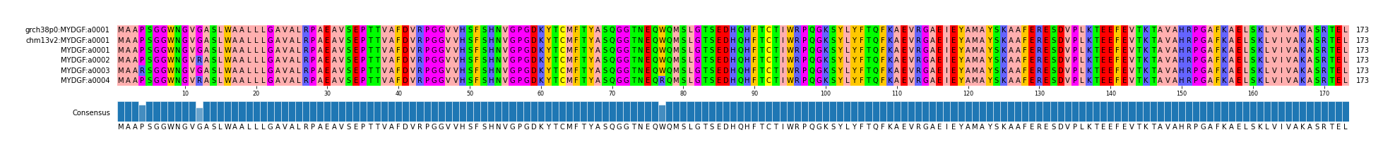 Multiple Alignments (by translate haplotype frequency)