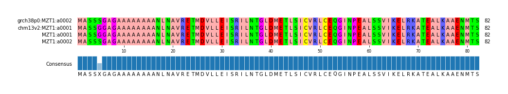 Multiple Alignments (by translate haplotype frequency)