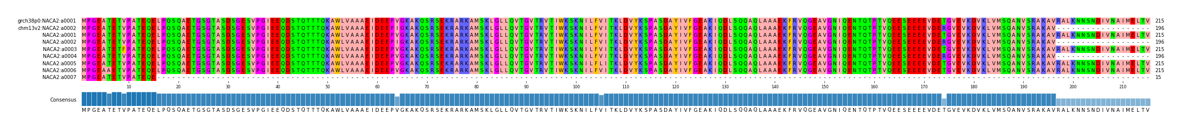 Multiple Alignments (by translate haplotype frequency)