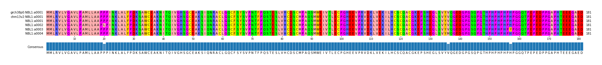 Multiple Alignments (by translate haplotype frequency)