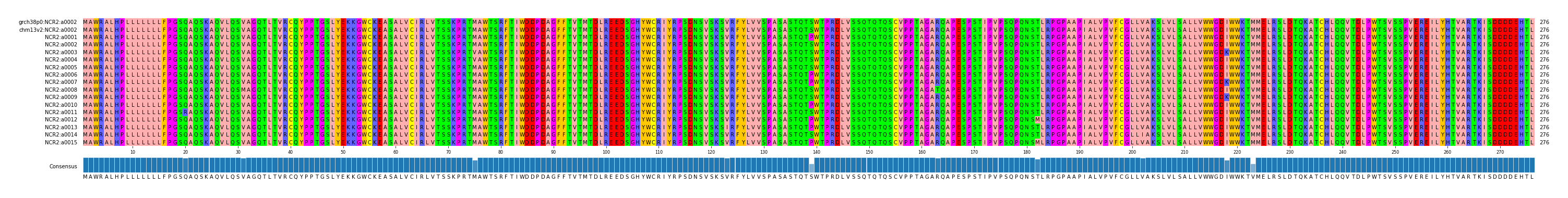 Multiple Alignments (by translate haplotype frequency)
