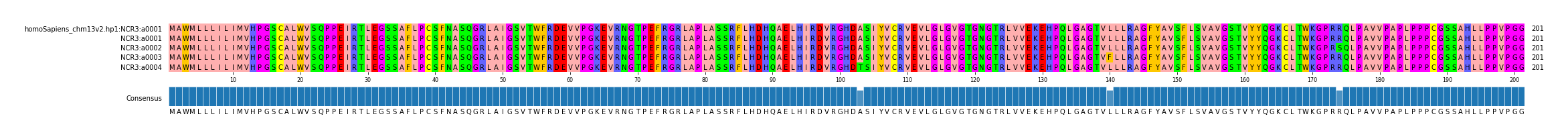 Multiple Alignments (by translate haplotype frequency)