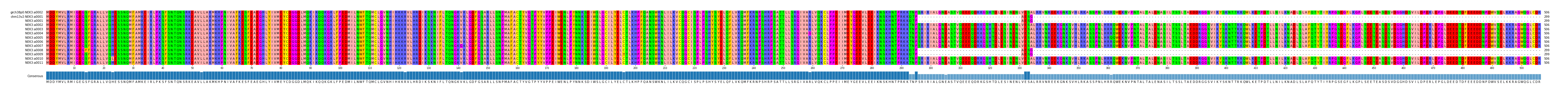 Multiple Alignments (by translate haplotype frequency)