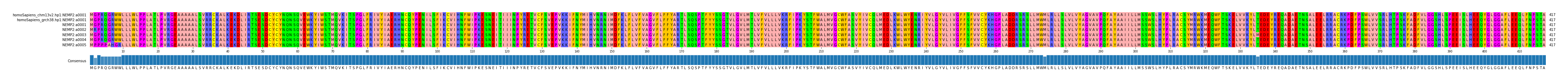 Multiple Alignments (by translate haplotype frequency)