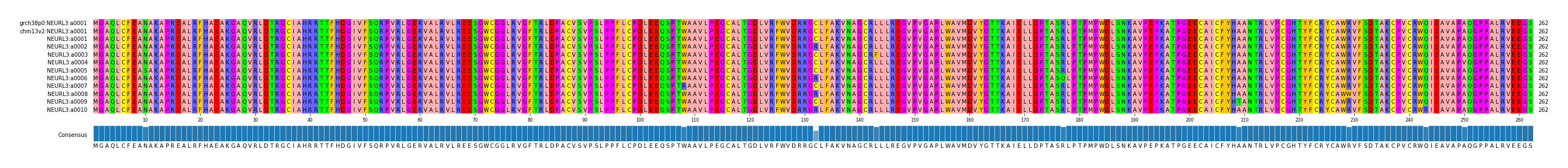Multiple Alignments (by translate haplotype frequency)