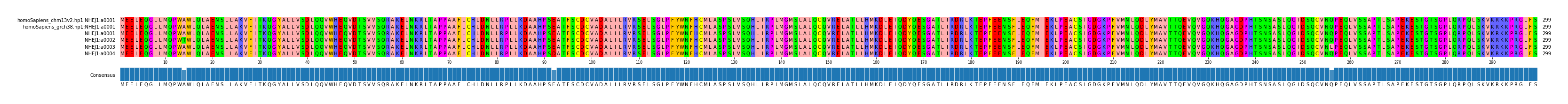 Multiple Alignments (by translate haplotype frequency)