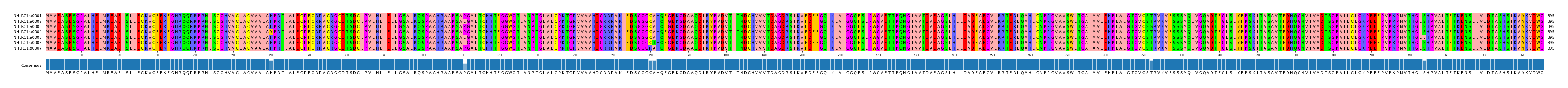 Multiple Alignments (by translate haplotype frequency)