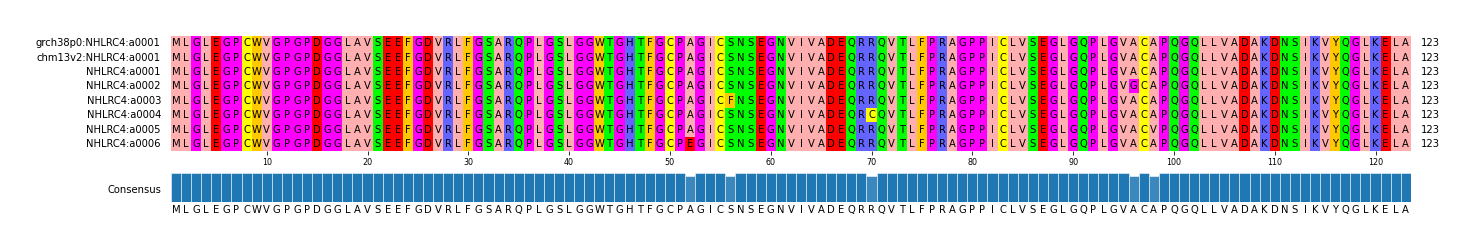 Multiple Alignments (by translate haplotype frequency)
