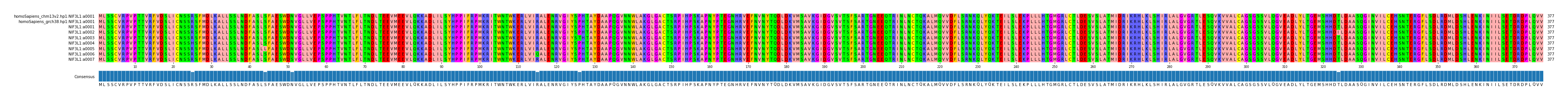 Multiple Alignments (by translate haplotype frequency)