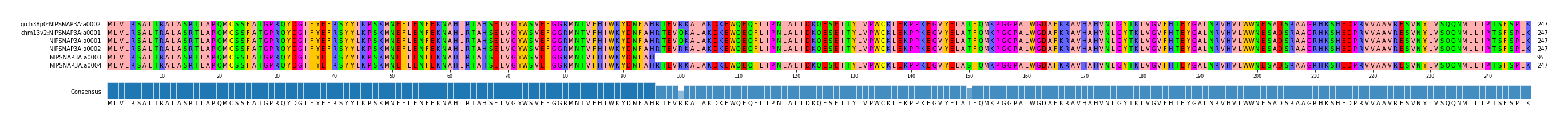 Multiple Alignments (by translate haplotype frequency)