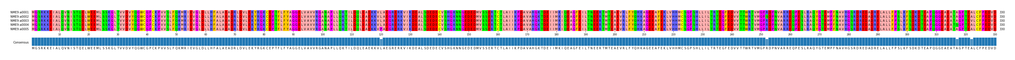 Multiple Alignments (by translate haplotype frequency)