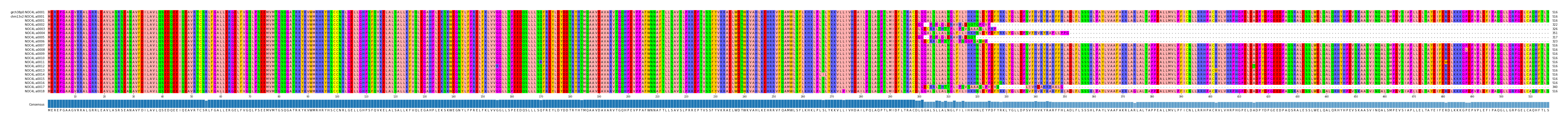 Multiple Alignments (by translate haplotype frequency)