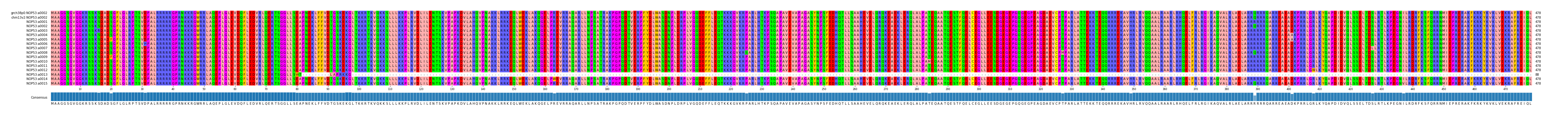 Multiple Alignments (by translate haplotype frequency)