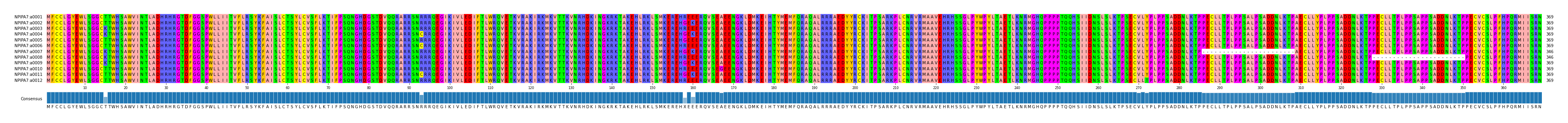 Multiple Alignments (by translate haplotype frequency)
