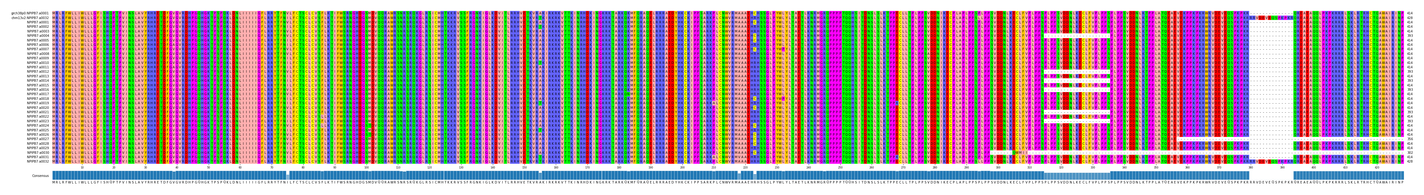 Multiple Alignments (by translate haplotype frequency)