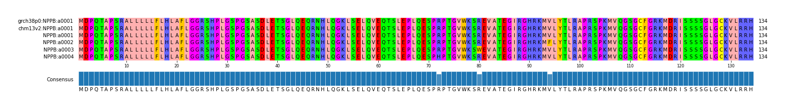 Multiple Alignments (by translate haplotype frequency)
