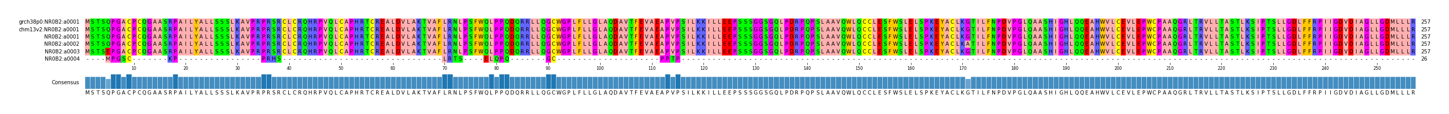 Multiple Alignments (by translate haplotype frequency)