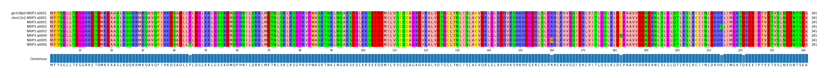 Multiple Alignments (by translate haplotype frequency)