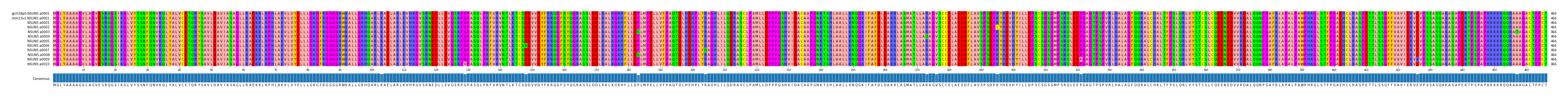 Multiple Alignments (by translate haplotype frequency)