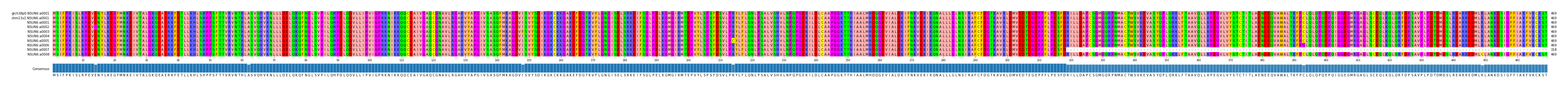 Multiple Alignments (by translate haplotype frequency)