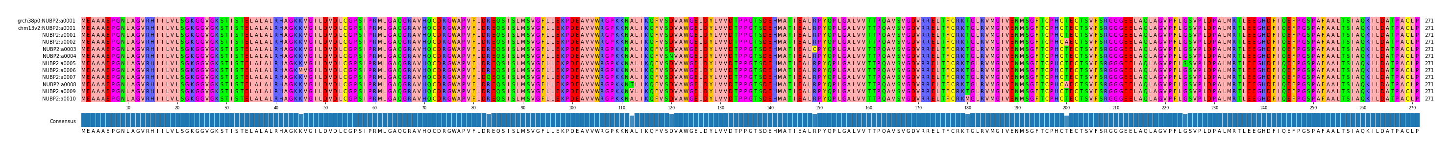 Multiple Alignments (by translate haplotype frequency)