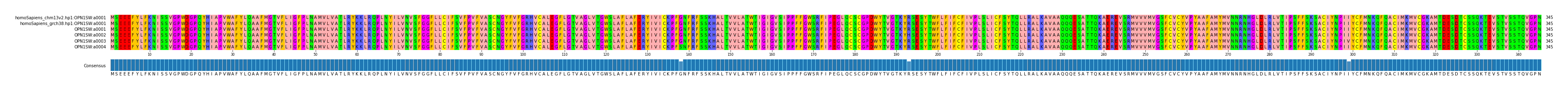 Multiple Alignments (by translate haplotype frequency)