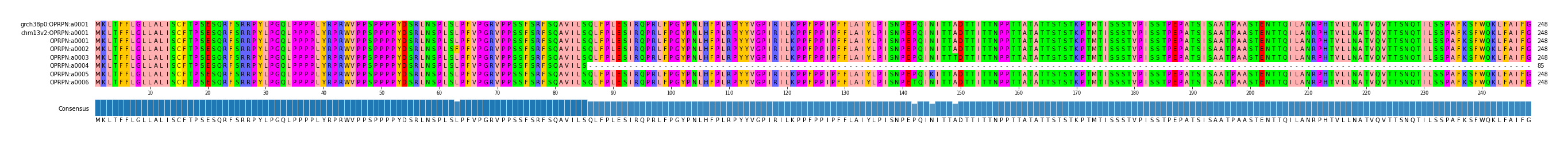 Multiple Alignments (by translate haplotype frequency)