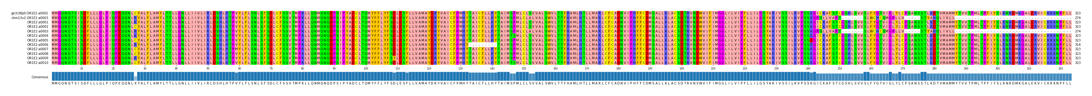 Multiple Alignments (by translate haplotype frequency)