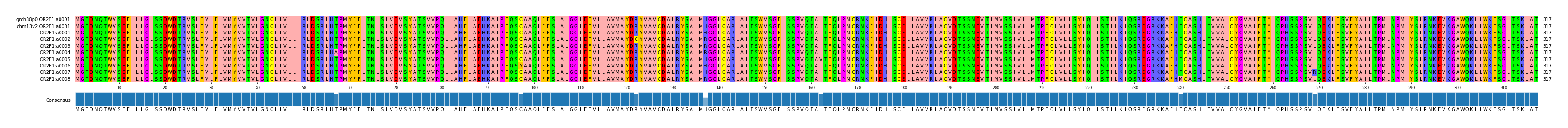 Multiple Alignments (by translate haplotype frequency)