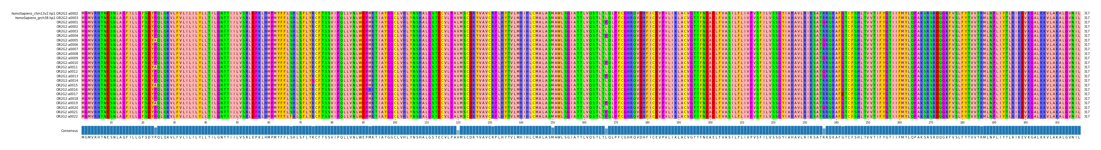 Multiple Alignments (by translate haplotype frequency)