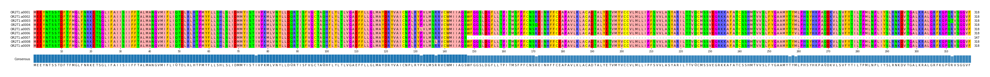 Multiple Alignments (by translate haplotype frequency)