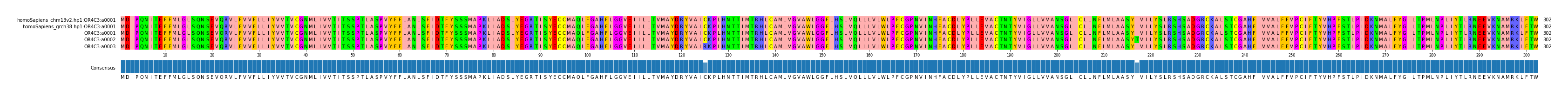 Multiple Alignments (by translate haplotype frequency)