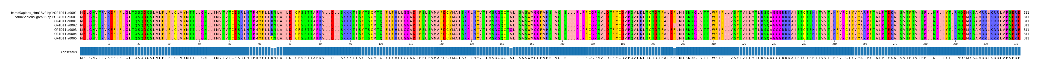 Multiple Alignments (by translate haplotype frequency)