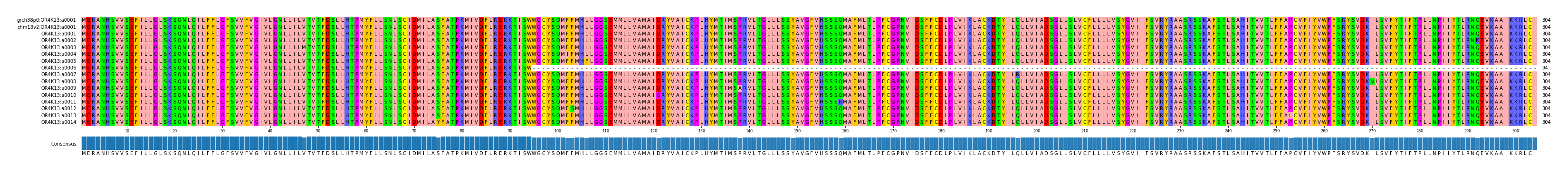 Multiple Alignments (by translate haplotype frequency)
