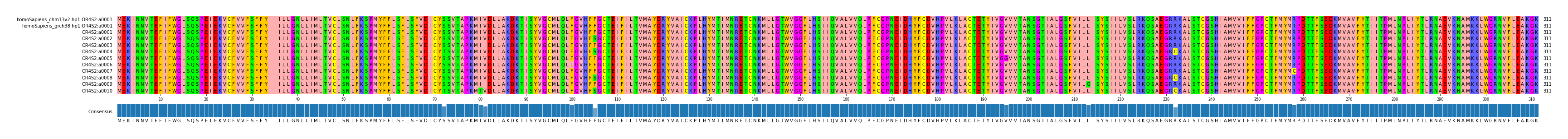 Multiple Alignments (by translate haplotype frequency)