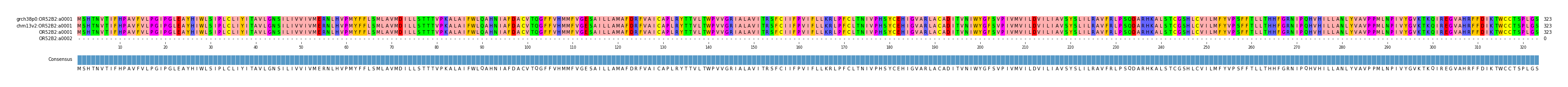 Multiple Alignments (by translate haplotype frequency)