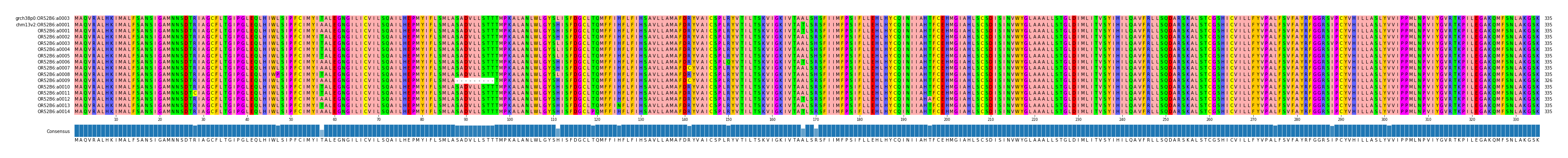 Multiple Alignments (by translate haplotype frequency)