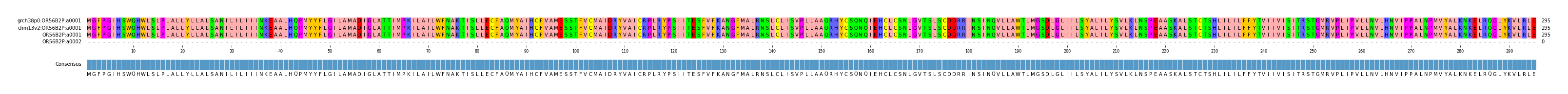Multiple Alignments (by translate haplotype frequency)