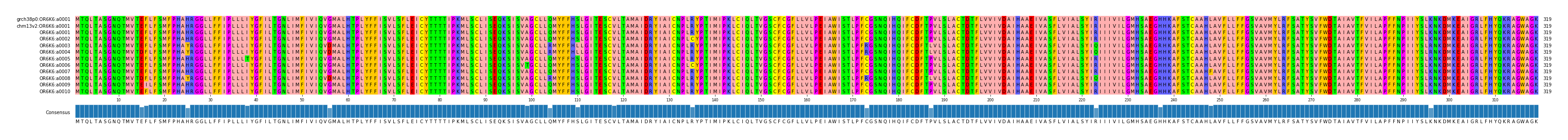 Multiple Alignments (by translate haplotype frequency)