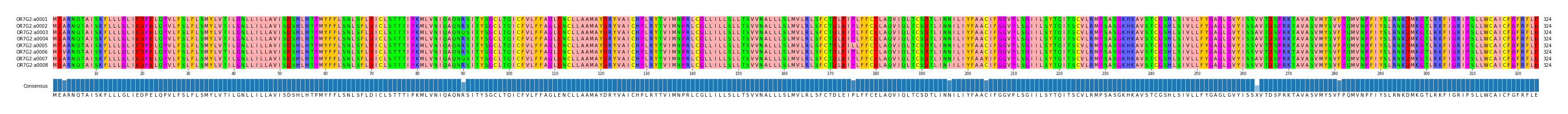 Multiple Alignments (by translate haplotype frequency)