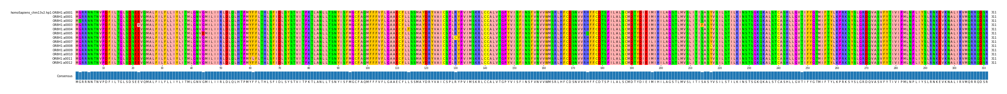 Multiple Alignments (by translate haplotype frequency)