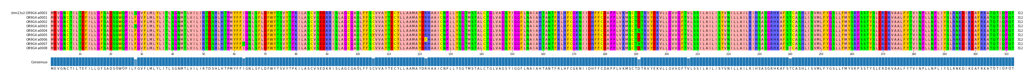 Multiple Alignments (by translate haplotype frequency)