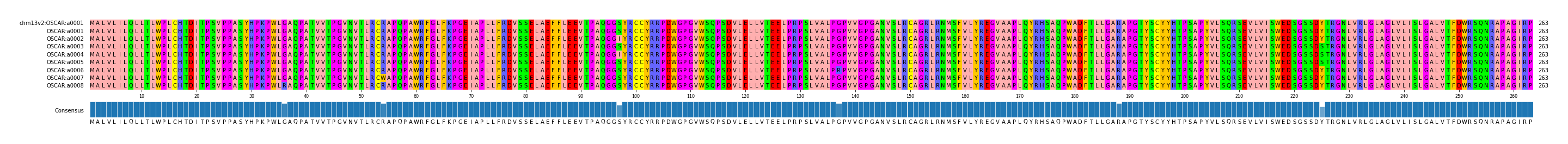 Multiple Alignments (by translate haplotype frequency)